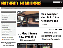 Tablet Screenshot of hotheadheadliners.com